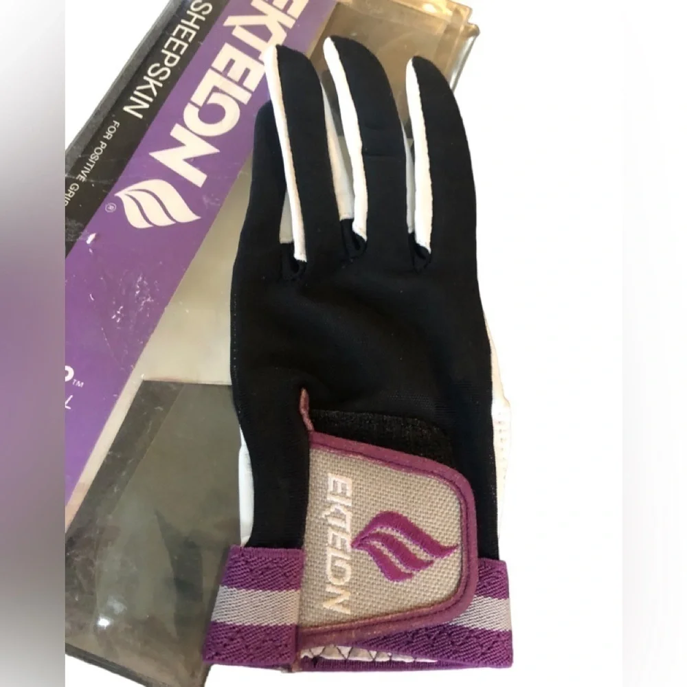 EKTELON Cabretta Sheepskin All Pro Racquetball Glove XS Right Hand Black White